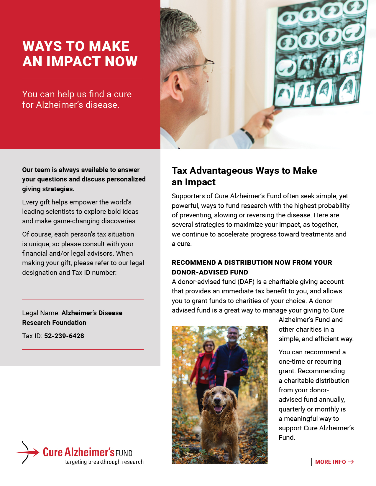 Support The Future of My Favorite Charity brochure cover